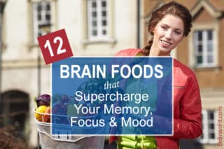 woman with bike basket full of healthy foods