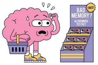 cartoon depicting a worried brain