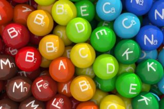colorful balls depicting various vitamins and minerals