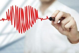 photo of an ekg in the shape of a heart