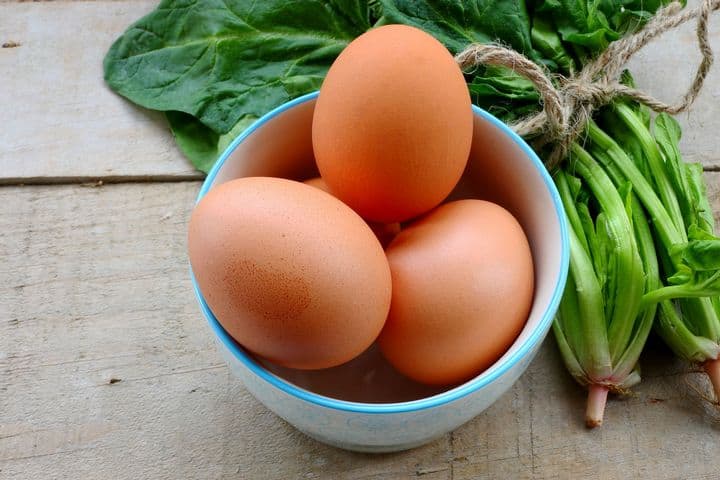 brown eggs in a bowl