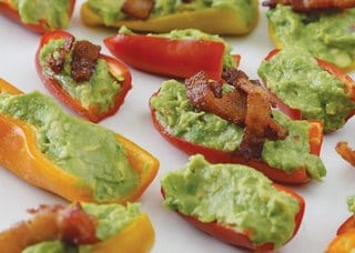 peppers stuffed with guacamole