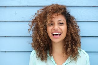 woman smiling