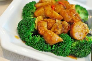photo of sauteed lion's mane mushroom