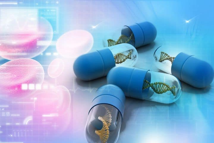 capsules with DNA model inside