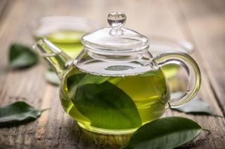 pot of green tea