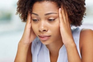 woman under stress