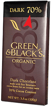 70% dark chocolate bar