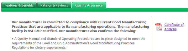 quality assurance - GMP qualification and Certificate of Analysis