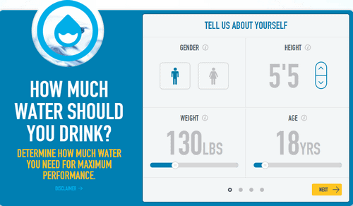 water hydration calculator